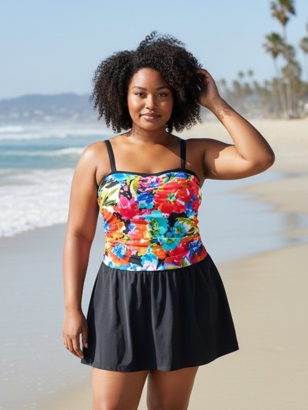 Maxine of Hollywood Black and White Logo Swimwear Label